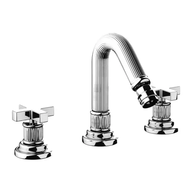 Nicolazzi Pantheon Смеситель для биде, на 3 отв., с донным клапаном,цвет: хром