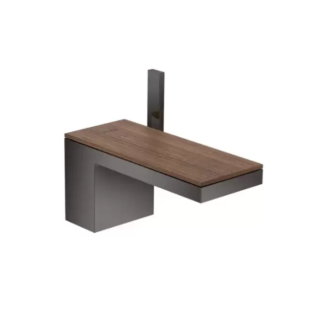 Axor MyEdition Смеситель для раковины, на 1 отв., излив 200мм, с донным клапаном (без панели), цвет: полированный черный