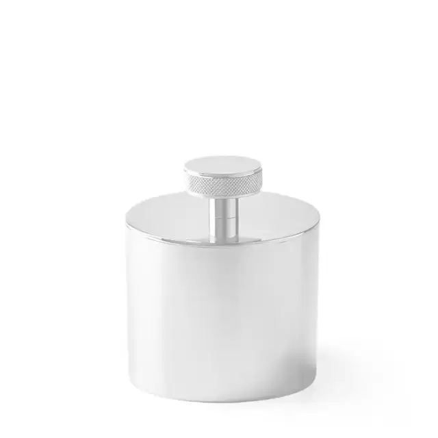 3SC Metal Tonda Баночка универсальная, D8хh9 см, с крышкой, настольная, цвет: белый матовый