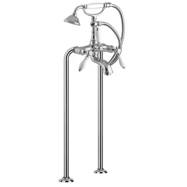 Carlo Frattini Herend Смеситель напольный для ванны с душевым комплектом, цвет: Хром