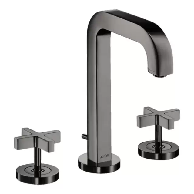 Axor Citterio Смеситель для раковины 170, на 3 отв., с донным клапаном, цвет: полированный черный хром