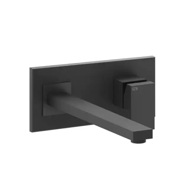Gessi Rettangolo Смеситель для раковины, встраиваемый, однорычажный, излив 256мм, внешние части, цвет: Black XL