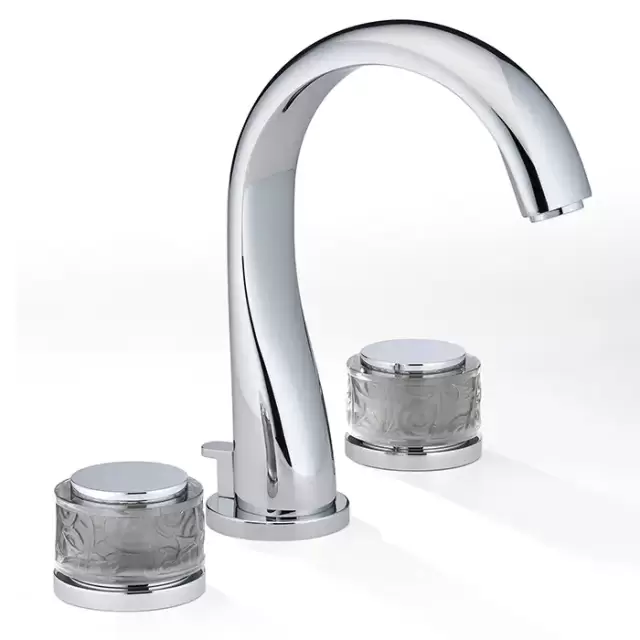 THG Paradise Смеситель для раковины на 3 отверстия, с донным клапаном, цвет: хром