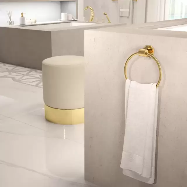 THG Nihal Porcelaine Ivoire Полотенцедержатель-кольцо  18см., подвесной, цвет: Soft gold