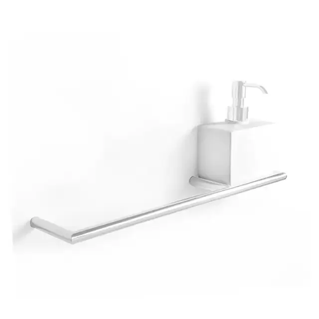 3SC Guy Полотенцедержатель и дозатор, 40см., справа, подвесной, композит Solid Surface, цвет: белый матовый/белый матовый