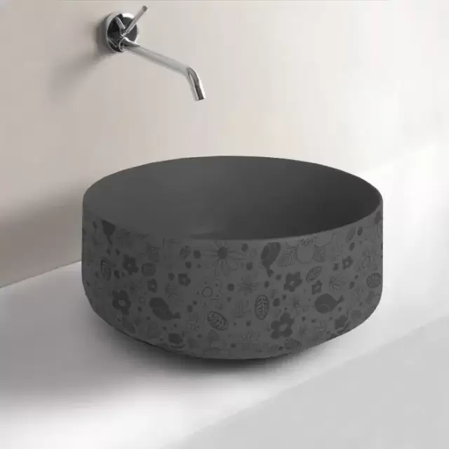 Artceram Cognac Раковина &Oslash;42 см, без отв., без перелива, на столешницу, цвет: Grigio oliva, декор: lol