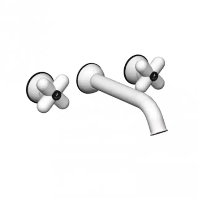 Fantini I Balocchi Смеситель для раковины, встраиваемый, на 3 отв,, излив 20см., (наружняя часть), цвет: белый матовый