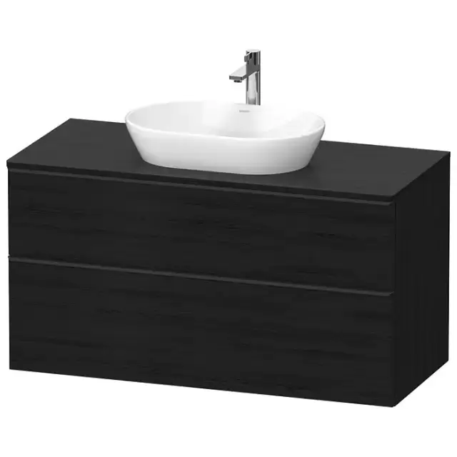 Duravit D-Neo Тумбочка подвесная 64.4x120x55 см, раковина, 2 ящика, цвет: Black Oak