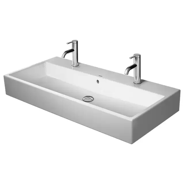 Duravit Vero Air Раковина накладная 100х47см, с 2 отв., с переливом, цвет: белый