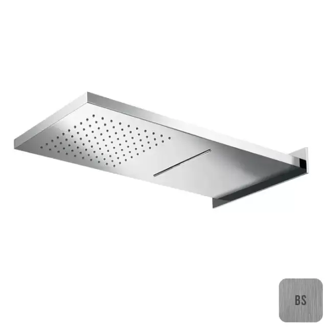 Almar Slim Square Верхний душ 59.2х27см., настенный, 2 режима, цвет: Brushed Stainless Steel