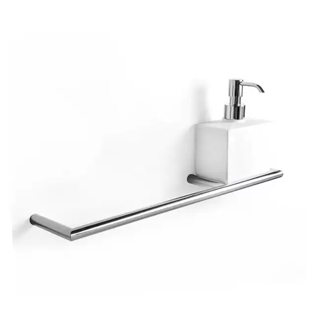 3SC Guy Полотенцедержатель и дозатор, 40см., справа, подвесной, композит Solid Surface, цвет: белый матовый/хром