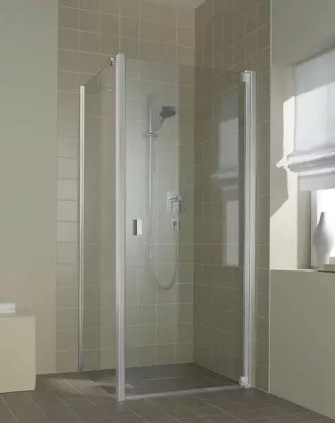 Kermi RAYA Душевой угол RA 80*90х200см., петли справа, глянцевое серебро