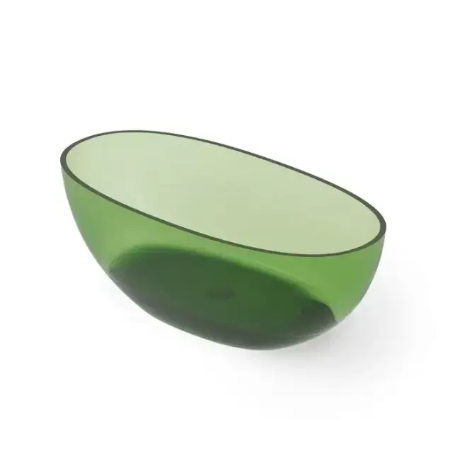 Dea Design Nature Ванна 155х75х55см., отдельностоящая, Glasstech, прозрачная смола, цвет: Emerald R3