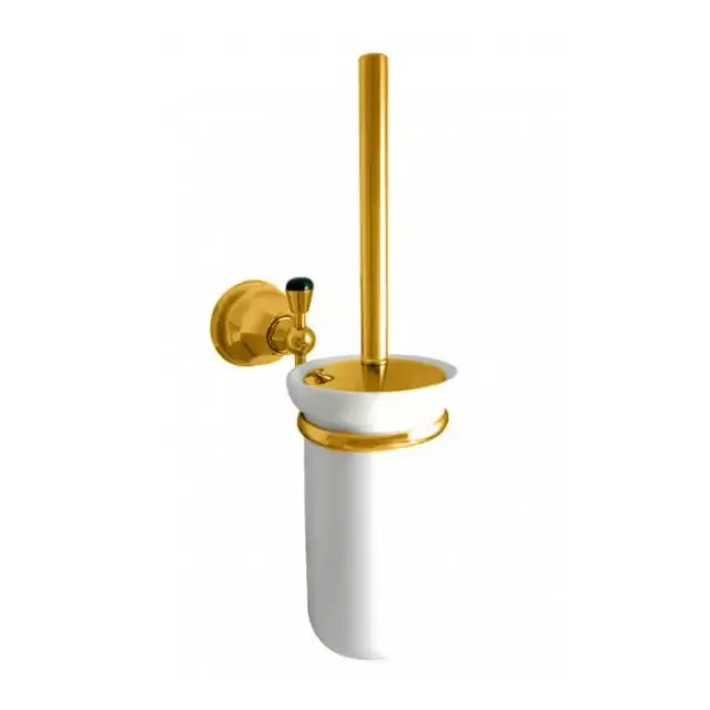 Nicolazzi Teide Chic Ершик для унитаза, подвесной, украшенный камнем, цвет: золото