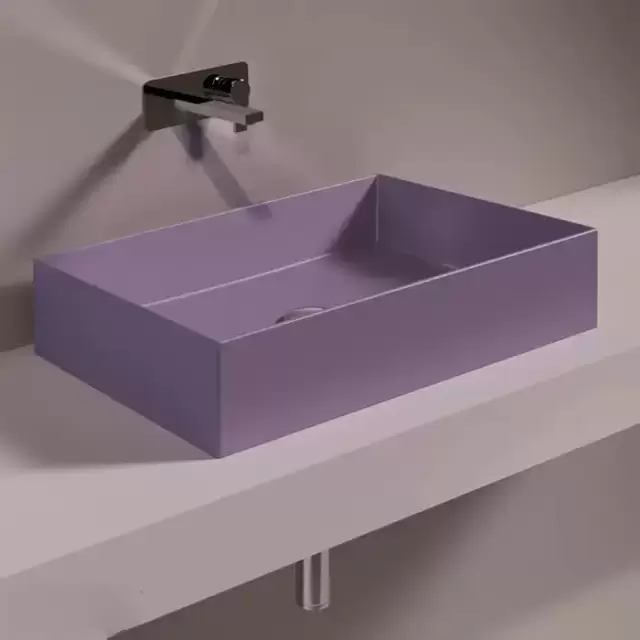 Simas Agile Раковина 60х40см., накладная, без перелива, без отв., цвет: Prugna matt