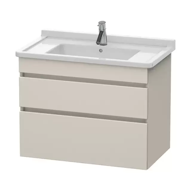 Duravit DuraStyle Тумба с раковиной 80x47см, 2 выдв. ящика, подвесная, цвет: Серо-коричневый матовый