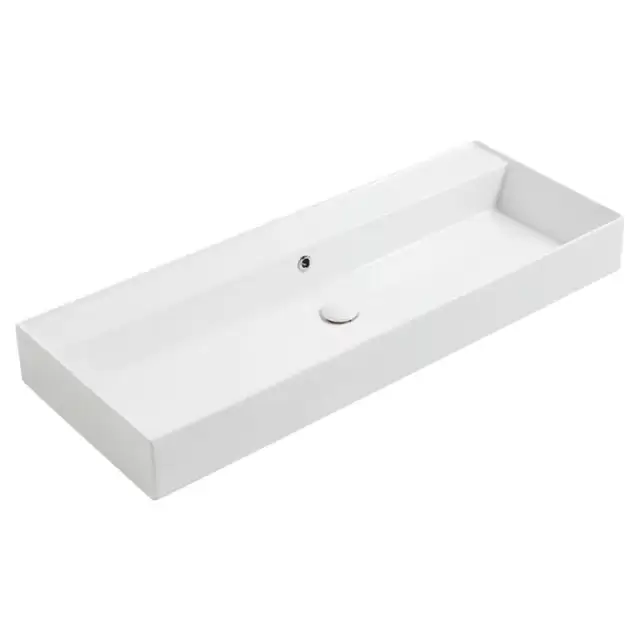 Simas Agile Раковина подвесная 121х46см., без перелива, без отв., цвет: белый матовый