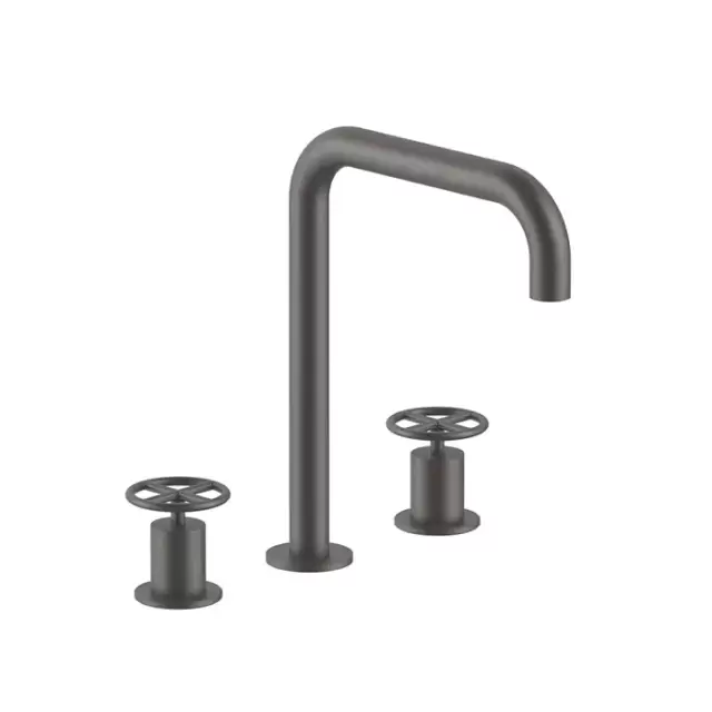 Fantini Fontane Bianche Смеситель для раковины, 3 отв., цвет: Matt Gun Metal PVD
