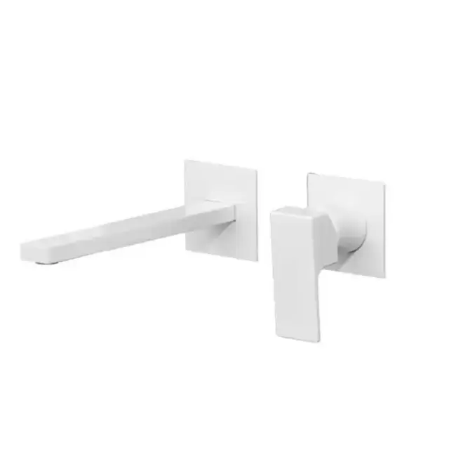 Gattoni Kubik Смеситель для раковины встраиваемый, излив 203мм , с внутренней частью,цвет: белый матовый