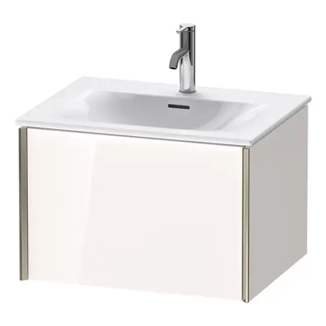 Duravit XViu Тумба подвесная 61x48x39.7см, с раковиной, 1 ящик, цвет: белый глянцевый/champagne matt