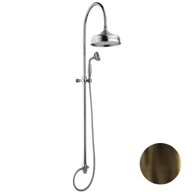 Nicolazzi Doccia Душевая стойка с верхним душем &Oslash; 30см, с переключателем и ручным душем, цвет: тёмная бронза