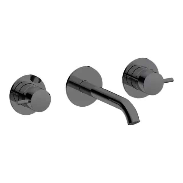 Almar Mixers Смеситель для раковины, настенный, цвет: черный металл брашированный PVD