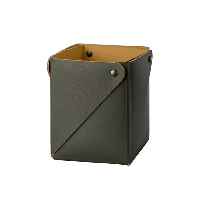 Colombo Adj Коробочка MIU, 7x7xH8 см , цвет: оливковый/горчичный