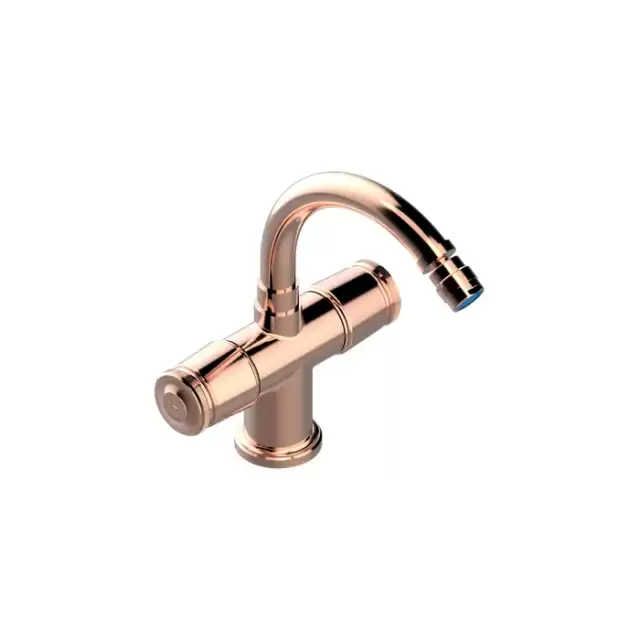 THG CORVAIR Смеситель для биде на 1 отверстие, 2-х вентильный, с донным клапаном, цвет: Blush PVD