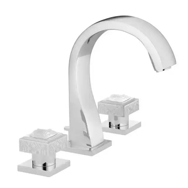 THG Masque de Femme metal grave Смеситель для раковины, 3 отв., цвет: хром