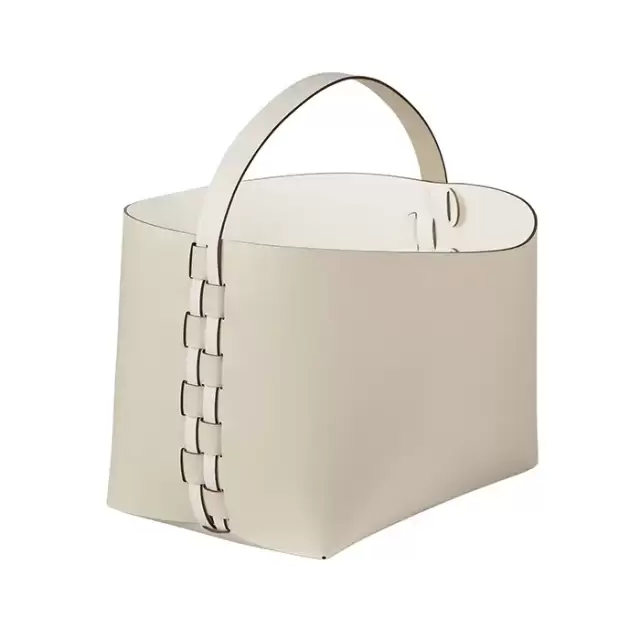 ADJ Корзина Helena, 35x30xH26 см., цвет: панна котта/белый