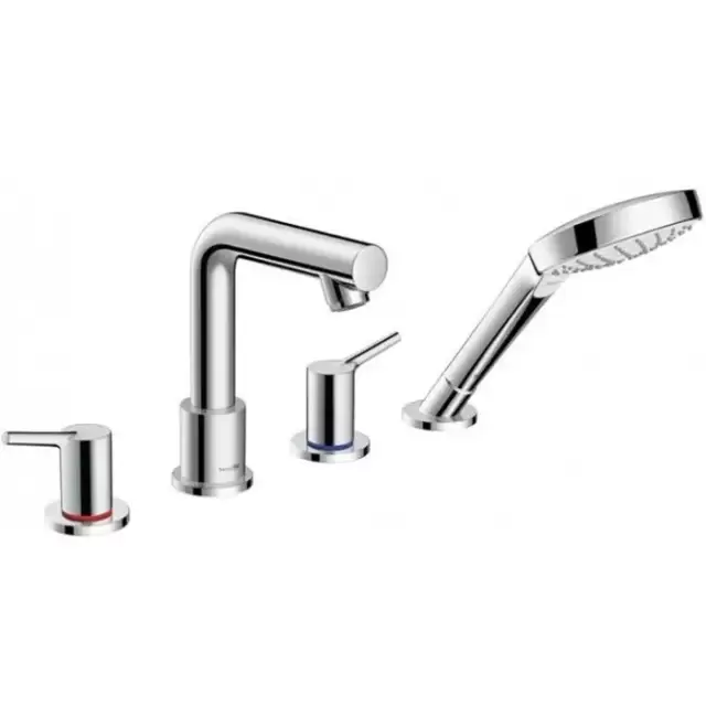 Hansgrohe Talis S, Смеситель на край ванны, на 4 отверстия, Цвет: хром