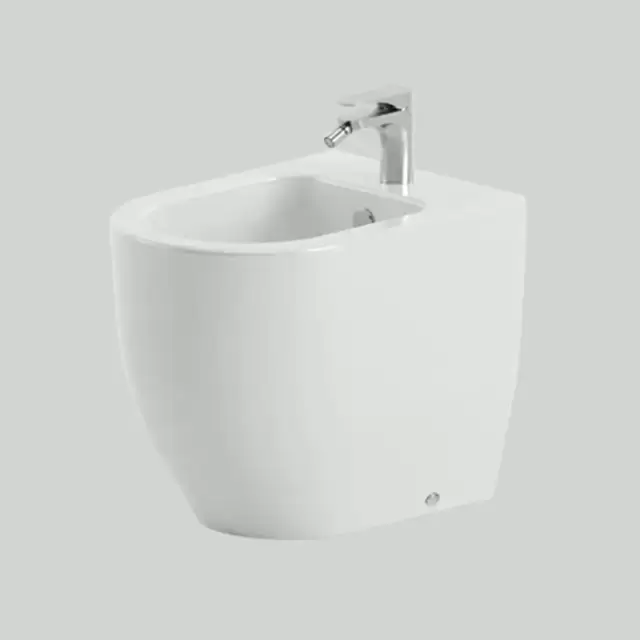 Artceram Monet Биде напольное 36х54х48см., 1 отв., приставное, saniglaze, цвет: белый глянцевый