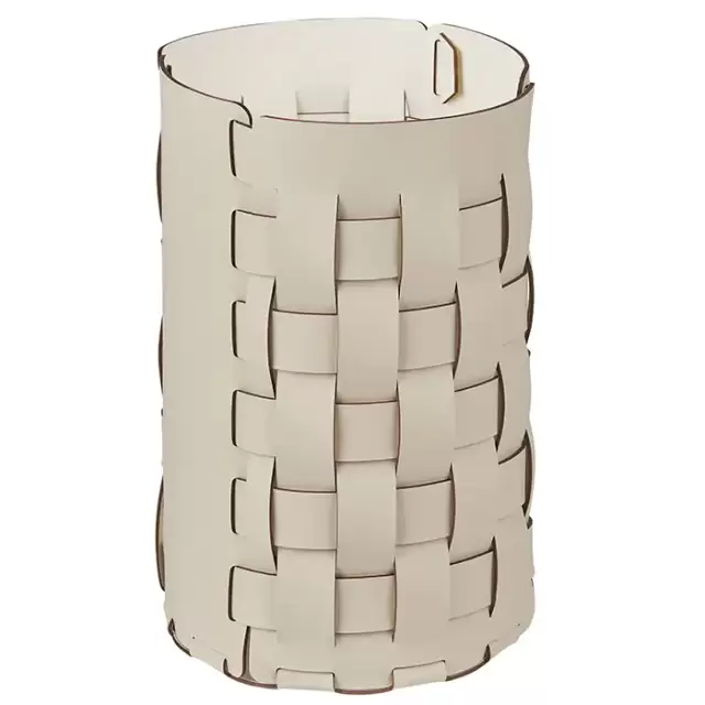 Colombo Adj Корзина для мусора Bottega D22xH35см., напольная, цвет: панна котта/белый