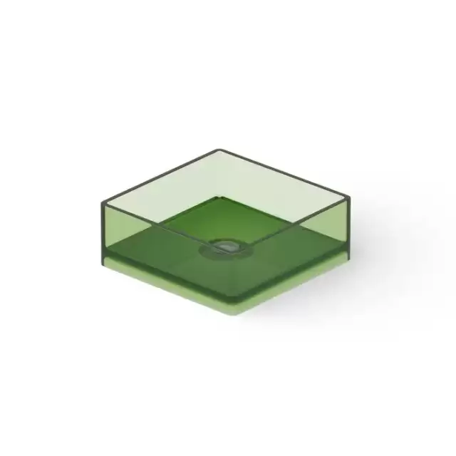 Dea Design Washbasins Раковина 40х40х15см., накладная, без отв., Glasstech, прозрачная смола, цвет: Emerald R3