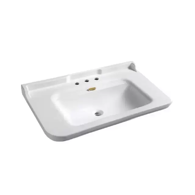 Kerasan Waldorf Раковина 100х55 см, 3 отв., керамическая, цвет: белый/золото