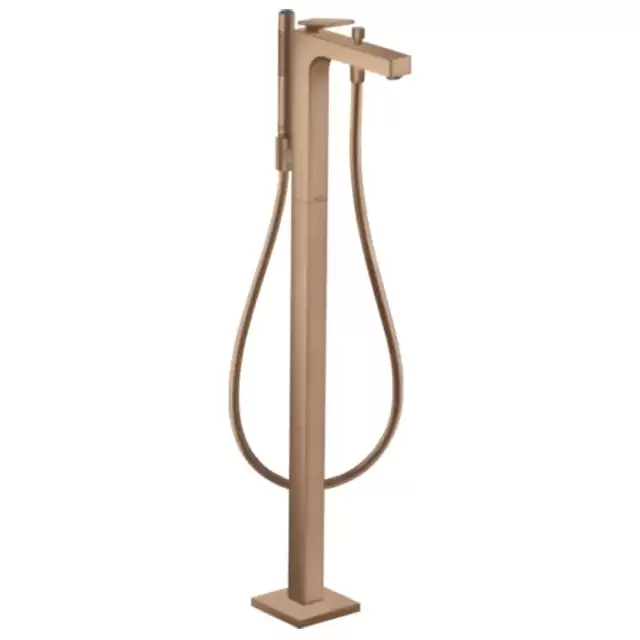 Axor Citterio Смеситель для ванны, напольный, с ручным душем, текстура, цвет: шлифованное красное золото