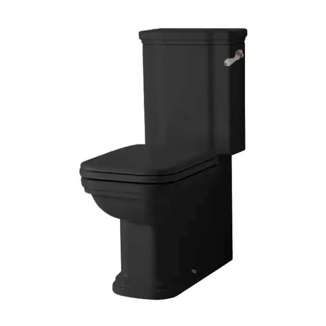 Kerasan Waldorf Унитаз-моноблок, белый, с ручкой смыва справа, цвет: черный/бронза