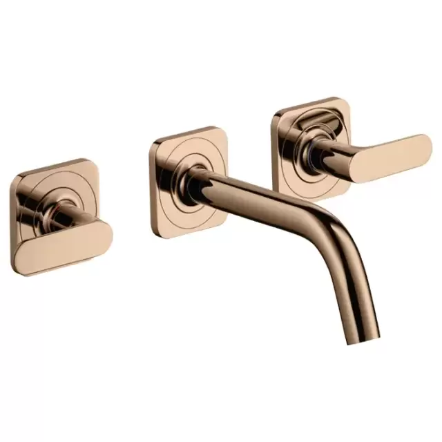 Axor Citterio M Смеситель для раковины, встраиваемый, излив: 16.6см., цвет: полированное красное золото