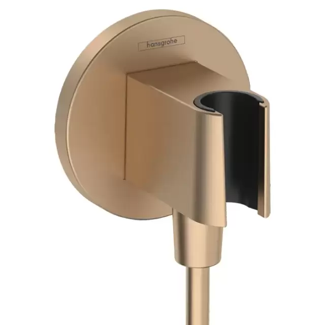 Hansgrohe FixFit S Шланговое подключение с держателем ручного душа, цвет: шлифованная бронза