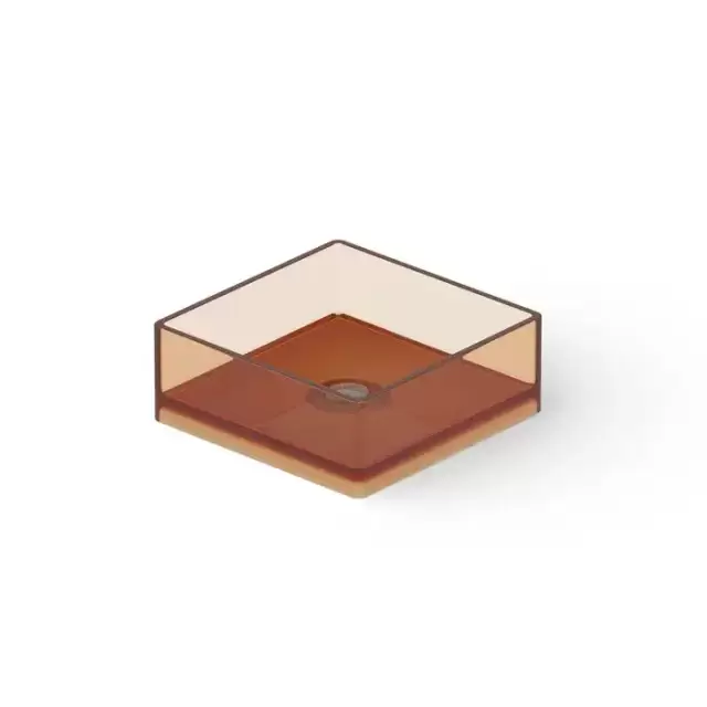 Dea Design Washbasins Раковина 40х40х15см., накладная, без отв., Glasstech, прозрачная смола, цвет: Sunset R1