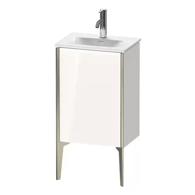 Duravit XViu Тумба подвесная 43x31x59.1см, с раковиной, 1 дверь, (петли слева), цвет: белый глянцевый/champagne matt