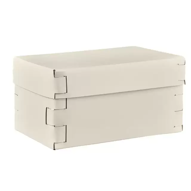 Colombo Adj Коробка Snob 25x15хH13.5см., настольная, цвет: панна котта/белый