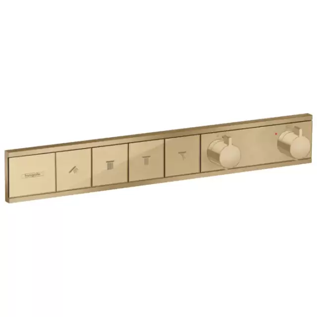 Hansgrohe RainSelect Смеситель для душа, встраиваемый, термостатический, 4 источника, цвет: шлифованная бронза