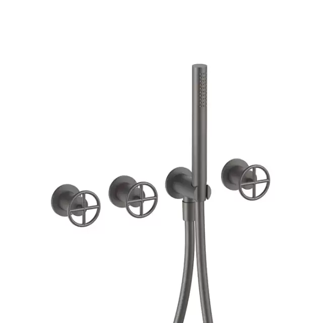 Fantini Fontane Bianche Встраиваемый смеситель для ванны, без излива, цвет: Matt Gun Metal PVD