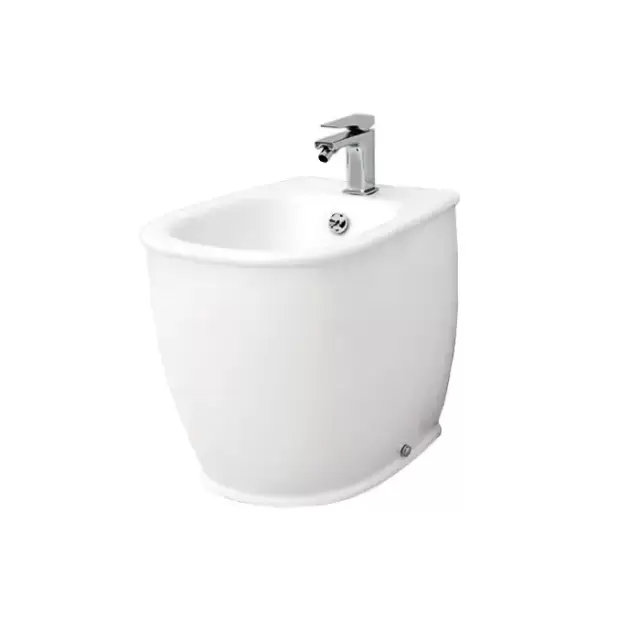 Artceram Azuley Биде напольное приставное 36х52см., 1 отв., c креплением, цвет: белый