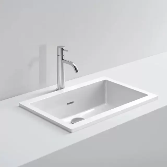 NOORTH milldue edition Раковина 57х37х13 см, без отв., полувстраиваемая,  цвет: белый