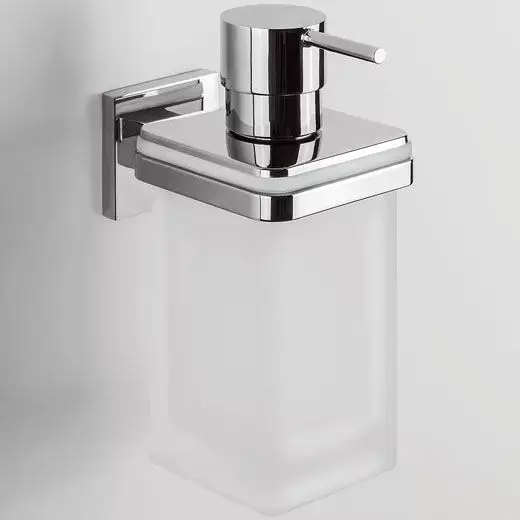 Colombo Basic Дозатор для жидкого мыла, подвесной, цвет: хром/матовое стекло