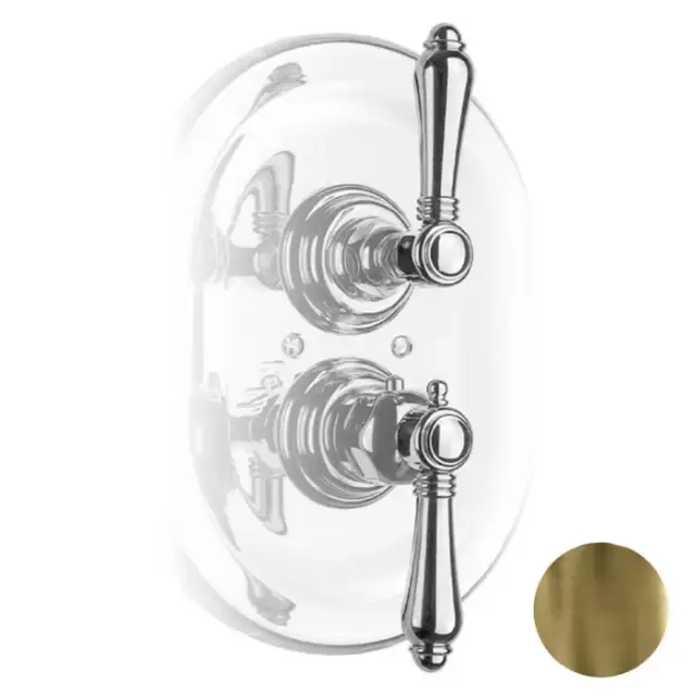 Nicolazzi Termostatico Смеситель для душа, встраиваемый, термостатический, внешняя часть, 3/4&rdquo; с   запорным вентилем, цвет: бронза