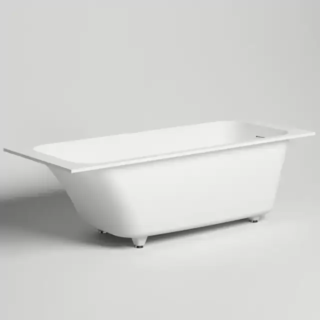 Salini Orlanda Встраиваемая ванна 160х70х60cм, "Up&Down", сифон, щелевой слив-перелив, S-Stone, цвет: белый матовый