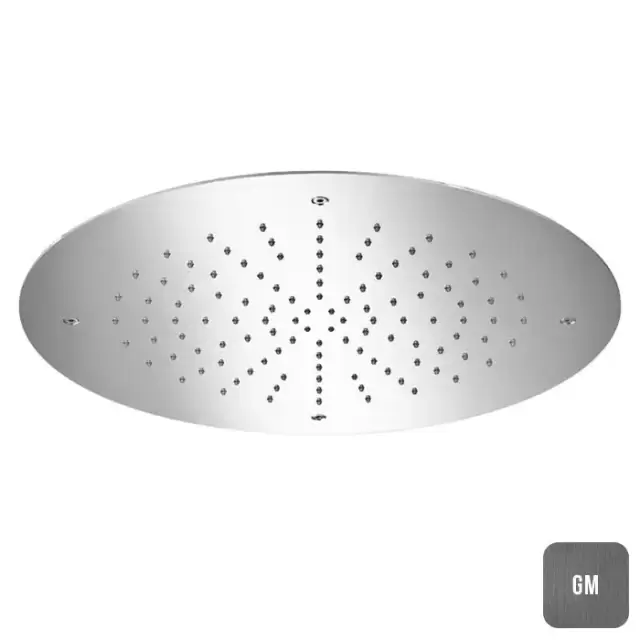 Almar Round Верхний душ круглый , 49.8см, нерж сталь, цвет: Gun Metal Brushed PVD